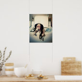 犬救済は洗い流しに行く ポスター (キッチン)