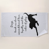 犬教え犬PET動物ビーチタオル ビーチタオル (正面)