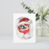犬日本の好きのクリスマスプレゼント シーズンポストカード (スタンド正面)