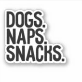 犬昼寝スナック シール (正面)