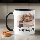 犬最高のがペットの写真グランジクールポー マグカップ<br><div class="desc">このシンプルデザインはモダンシンプルタイポグラフィとモダンよくはしゃぐして構成される。ペットカスタムの写真を追加。</div>