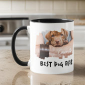 犬最高のがペットの写真グランジクールポー マグカップ