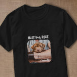 犬最高のがペットの写真グランジクールポー Tシャツ<br><div class="desc">このシンプルデザインはモダンシンプルタイポグラフィとモダンよくはしゃぐして構成される。ペットカスタムの写真を追加。</div>
