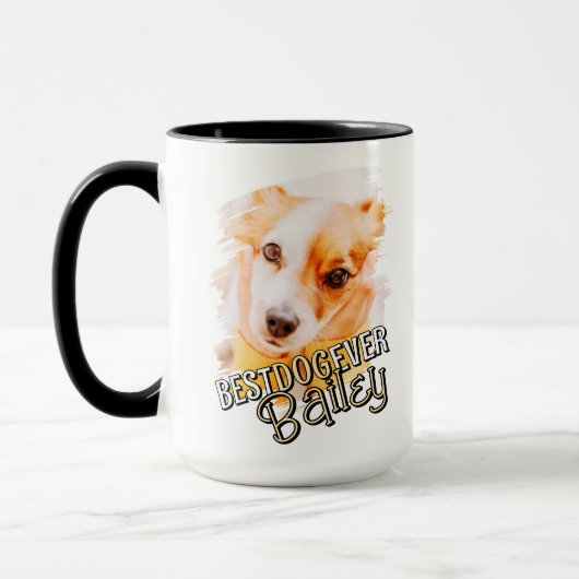 犬最高のがペットグランジドの写真 マグカップ (左)