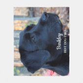 犬最高のが犬パーソナライズされた写真 フリースブランケット (正面)