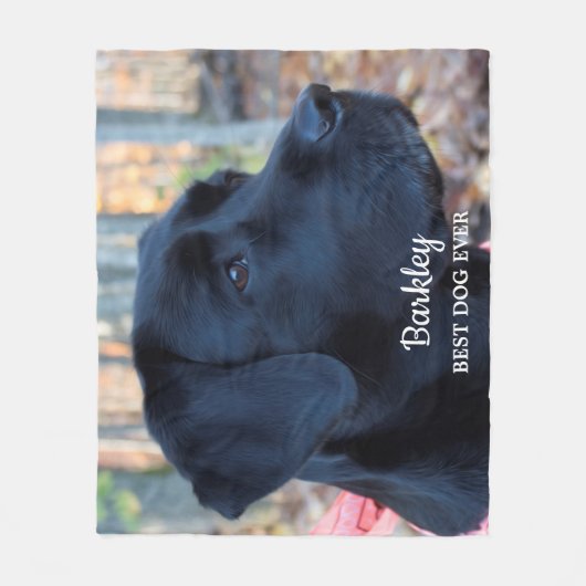 犬最高のが犬パーソナライズされた写真 フリースブランケット (正面)