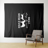 犬最高のと猫の母ギフト可愛い猫の女熱狂する性犬 タペストリー (インサイチュ(横))