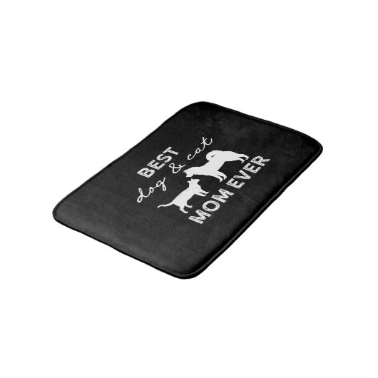 犬最高のと猫の母ギフト可愛い猫の女熱狂する性犬 バスマット (アングル)