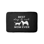 犬最高のと猫の母ギフト可愛い猫の女熱狂する性犬 バスマット (正面)