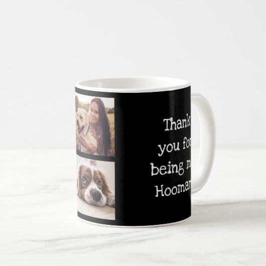 犬最高ののお母さんが今まで写真のパーソナライズされた黒を愛す コーヒーマグカップ (正面右)