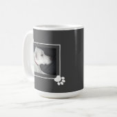 犬最高ののパパかわいい写真フレームと手つき コーヒーマグカップ (正面左)