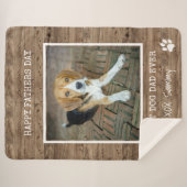 犬最高ののパパがフォトハッピー父の日 シェルパブランケット (正面(横))