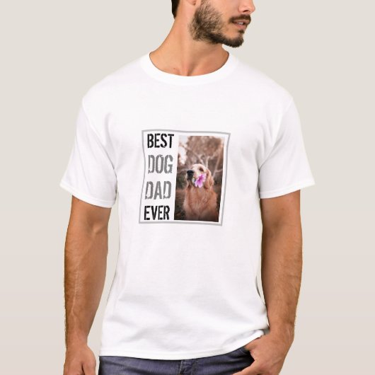 犬最高ののパパがフォトハッピー父の日 Tシャツ (正面)