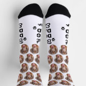 犬最高ののパパが今まパーソナライズされたで可愛いペットフォトクルー ソックス (上部)