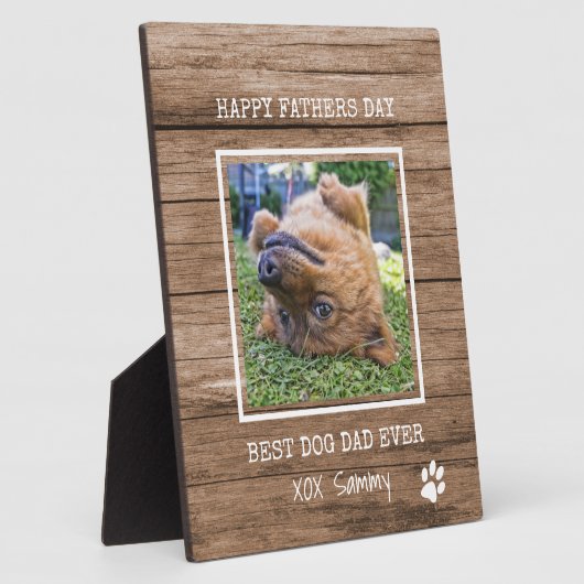 犬最高ののパパが素朴父の日に撮影 フォトプラーク (側面)