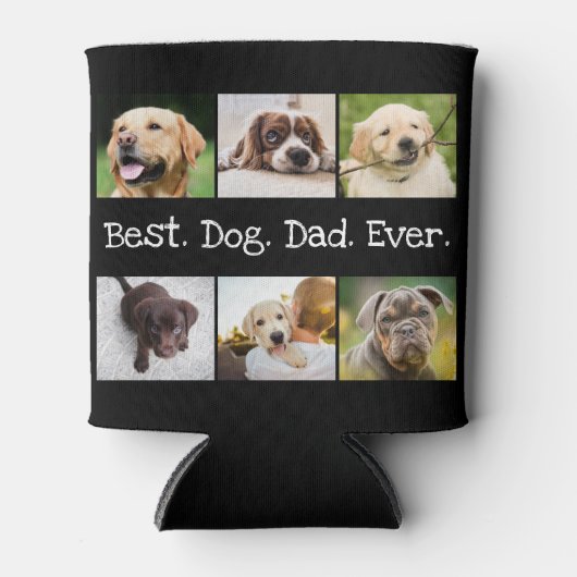 犬最高ののパパと白黒のコラージュ 缶クーラー