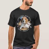 犬最高ののパパのパーソナライズされたペット写真 Tシャツ (正面)