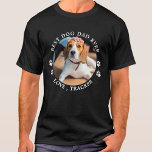 犬最高ののパパのパーソナライズされたペット写真 Tシャツ<br><div class="desc">犬最高ののパパ... この可愛お気に入りのいペットの写真Tシャツで犬のパパこすごいの父の日を驚かせカスタム。このカスタマイズ犬のパパのTシャツは、あなたの犬の写真と名前お気に入りのを付けている。この犬のパパシャツは愛犬家や犬のパパに必須だ。犬素晴らしからの贈り物。COPYRIGHT © 2020 Judy Burrows,  Black Dog Art - All Rights Reserved.犬最高ののパパの前足のプリントカスタムかわいいペットの写真Tシャツ</div>