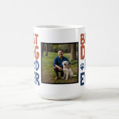 犬最高ののパパはレトロパーソナライズされた写真 コーヒーマグカップ (中央)