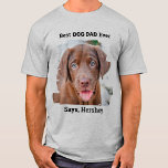 犬最高ののパパは今までにかわいいワンちゃんカスタムのペット写真 Tシャツ<br><div class="desc">犬最高ののパパ... この可愛お気に入りのいペットフォトシャツで犬のパパこすごいの父親の日を驚かせカスタムなさい。犬カスタマイズの写真と名前を付けお気に入りのた犬パパシャツ。犬最高ののパパ... Says,  Your Dog's nameこの犬のパパTシャツは愛犬家や犬のパパにとって必須だ。犬素晴らしからの贈り物。COPYRIGHT © 2020 Judy Burrows,  Black Dog Art - All Rights Reserved.犬最高ののパパは今までかわいいワンちゃんカスタムのペットの写真Tシャツ</div>