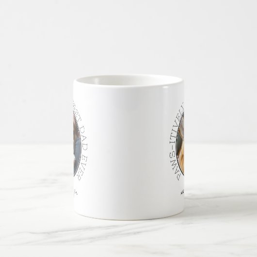 犬最高ののパパは今まカスタムで可愛い コーヒーマグカップ (中央)