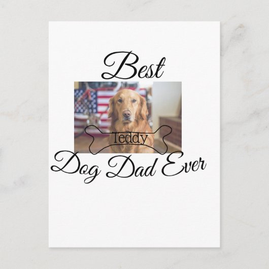 犬最高ののパパを追加するペット名photo bone golden r ポストカード (正面)