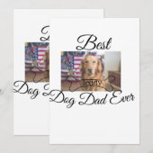 犬最高ののパパを追加するペット名photo bone golden r 招待状 (正面/裏面)