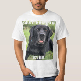 犬最高ののパパ写真が自分のペットを作成 Tシャツ