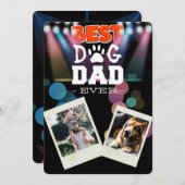 犬最高ののパパEver,父の日フラットフォトカード サンキューカード (正面/裏面)