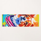 犬最高ののペット絵を描アート ヨガマット (正面(横))