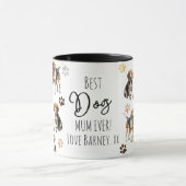 犬最高ののムーム・ビーグル・パターン ツートーンマグカップ (中央)