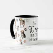 犬最高ののムーム・ビーグル・パターン ツートーンマグカップ (正面左)