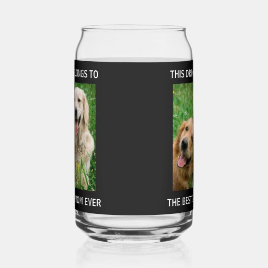 犬最高のの母がブラックで撮影 ガラス缶 (左)