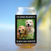 犬最高のの母がブラックで撮影 ガラス缶