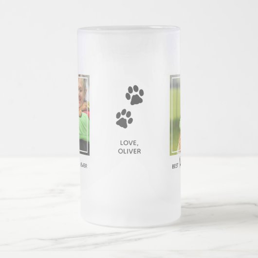 犬最高のの母がペットで撮影 フロストグラスビールジョッキ (中央)