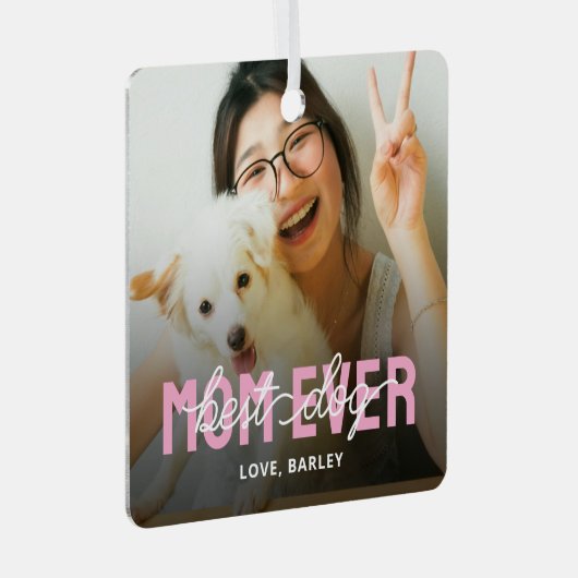 犬最高のの母がペットで撮影 メタルオーナメント (正面右)