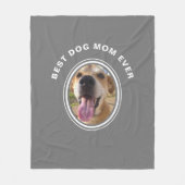 犬最高のの母がペットの写真を撮った フリースブランケット (正面)