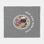 犬最高のの母がペットの写真を撮った フリースブランケット (正面(横))