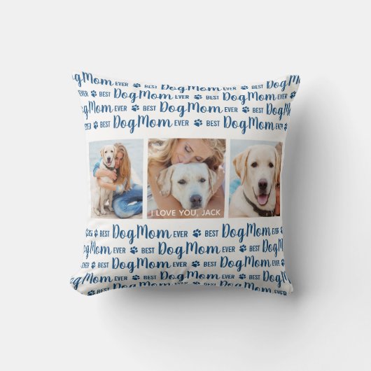 犬最高のの母がペットパーソナライズされた写真 クッション (正面)