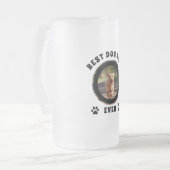 犬最高のの母が撮カスタム影パーソナライズされた フロストグラスビールジョッキ (正面左)