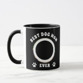 犬最高のの母が撮カスタム影パーソナライズされた マグカップ (左)