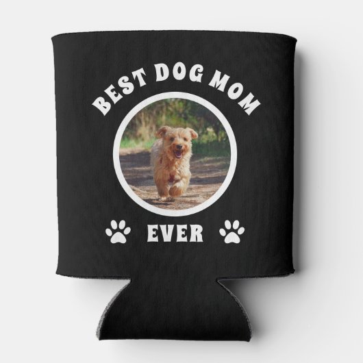 犬最高のの母が撮カスタム影パーソナライズされた 缶クーラー (裏面)