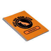 犬最高のの母さんパーソナライズされた ノートブック (右側)