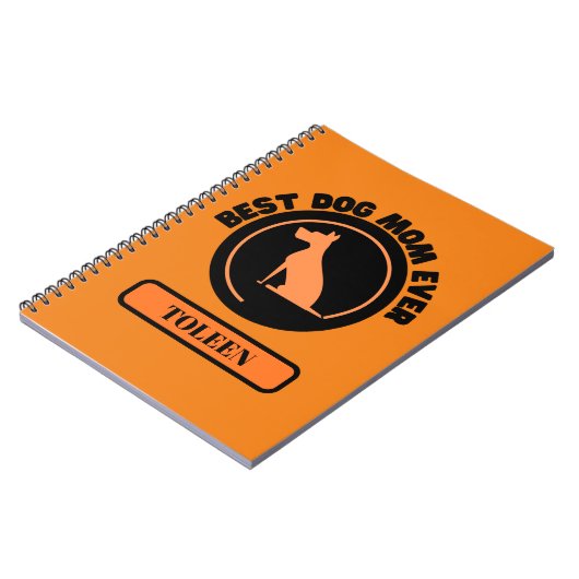 犬最高のの母さんパーソナライズされた ノートブック (左側)