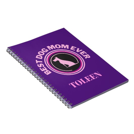 犬最高のの母さんパーソナライズされた ノートブック (右側)