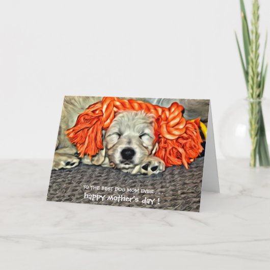 犬最高のの母さん！母の日おめでとう！カード カード (正面)