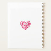 犬最高のの母さん!Pink Pawプリントハート プランナー手帳 (裏面)