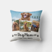 犬最高のの母のホワイトフォトコラージュ クッション (裏面)