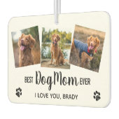 犬最高のの母のホワイト写真3 カーエアーフレッシュナー (左)