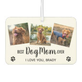 犬最高のの母のホワイト写真3 カーエアーフレッシュナー (正面)